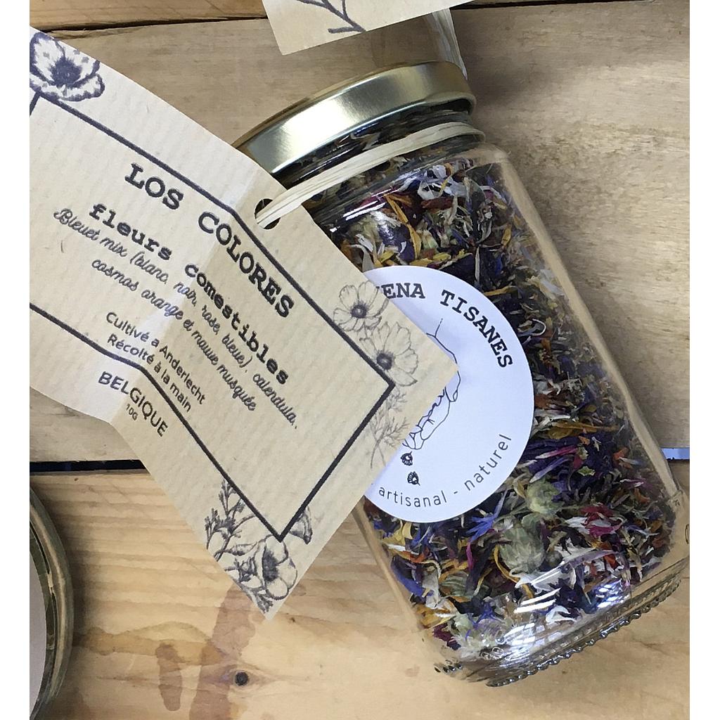 Los Colores fleurs comestibles HierbaBuena 10g